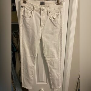 Citizens Of Humanity Rocket Crop High Rise White Jeans